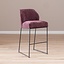 Tabouret de bar Momo en chenille violet 85 cm