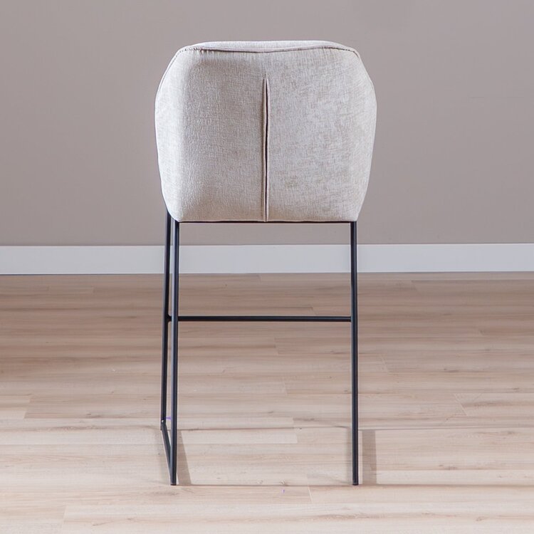 Tabouret de bar Momo en chenille sand 85 cm
