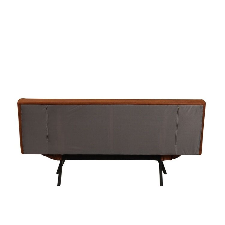 Canapé convertible lit 110 x 180 cm Timo cognac éco-cuir