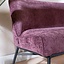 Banc de salle à manger Momo chenille violette 185 cm