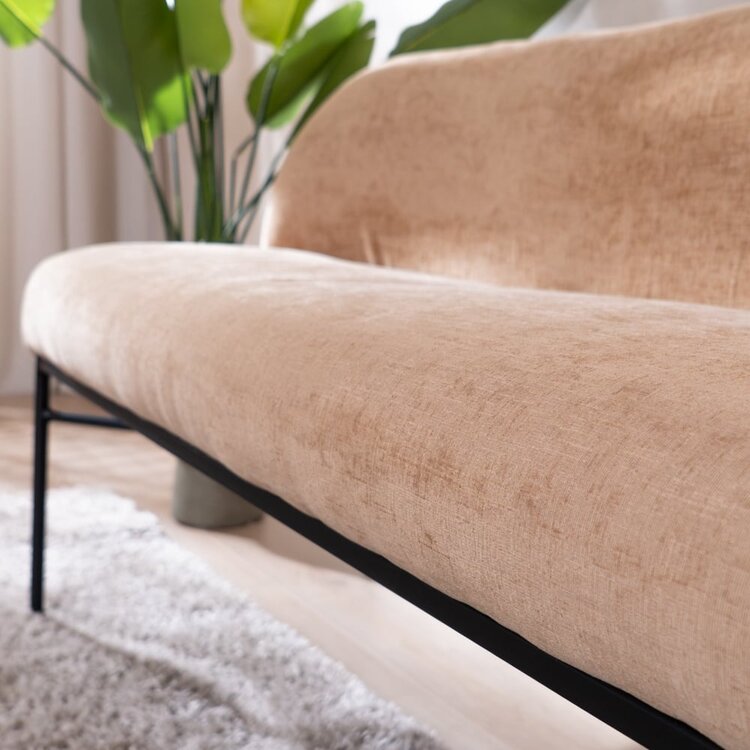 Banc de salle à manger Momo chenille peach 185 cm