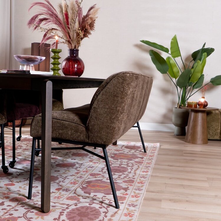 Banc de salle à manger Momo chenille mocha 185 cm