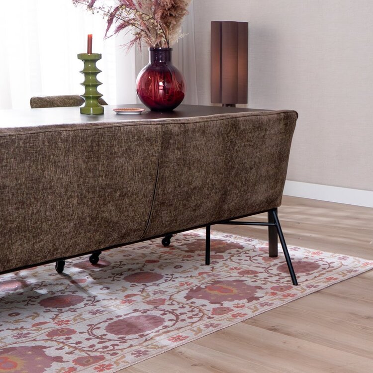 Banc de salle à manger Momo chenille mocha 185 cm