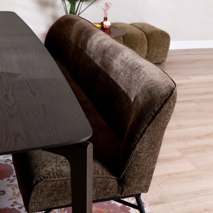 Banc de salle à manger Momo chenille mocha 185 cm