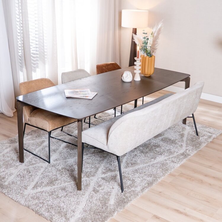 Banc de salle à manger Momo chenille sand 185 cm