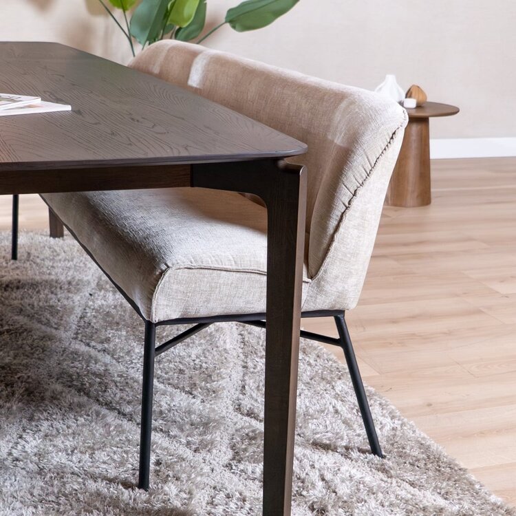 Banc de salle à manger Momo chenille sand 185 cm