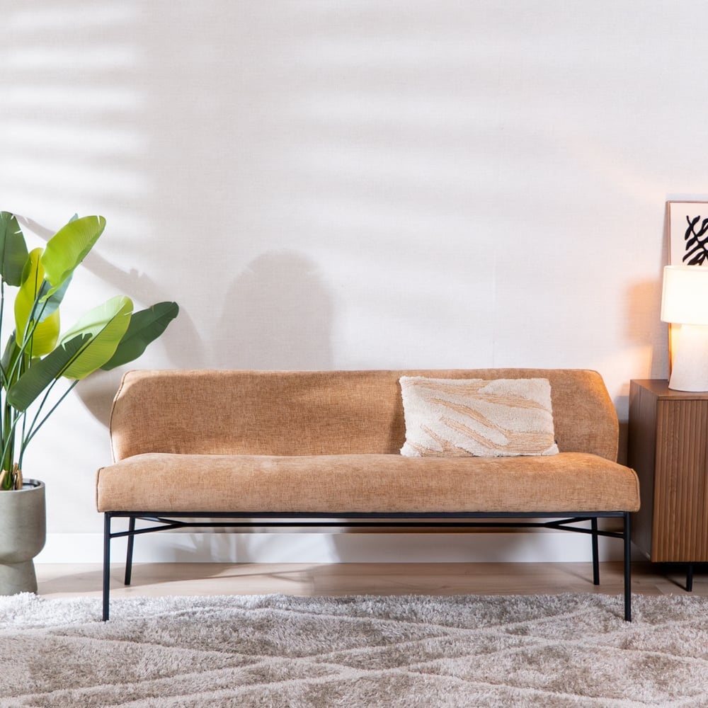 Banc de salle à manger Momo chenille peach 155 cm