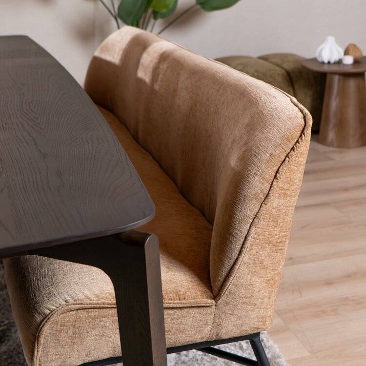 Banc de salle à manger Momo chenille peach 155 cm