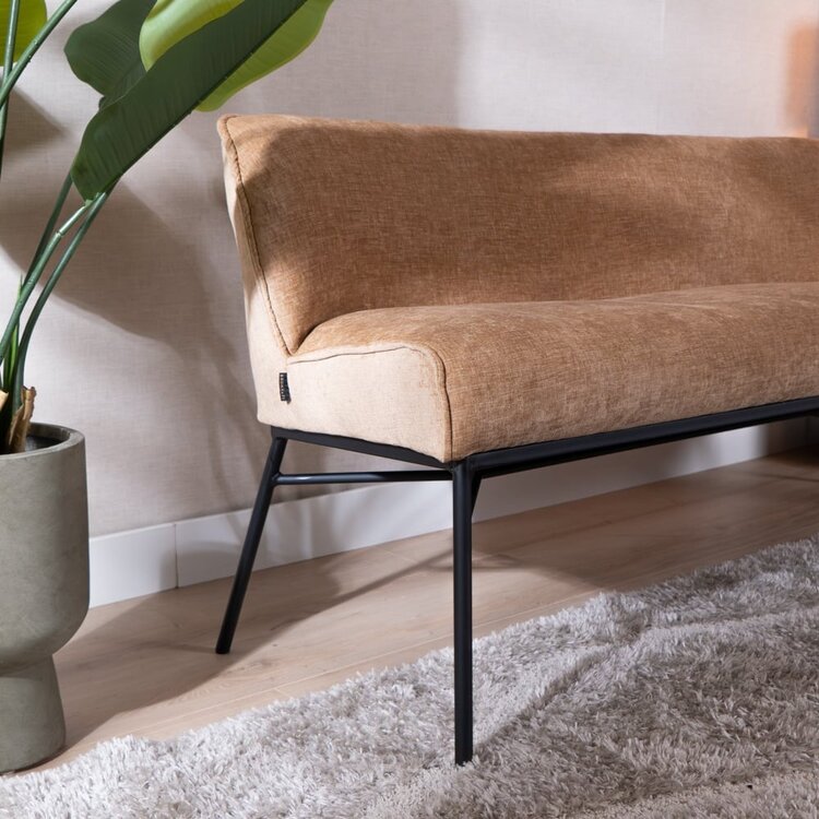 Banc de salle à manger Momo chenille peach 155 cm