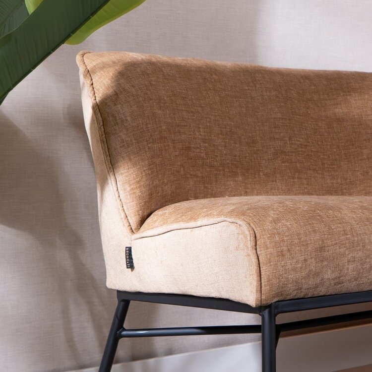 Banc de salle à manger Momo chenille peach 220 cm