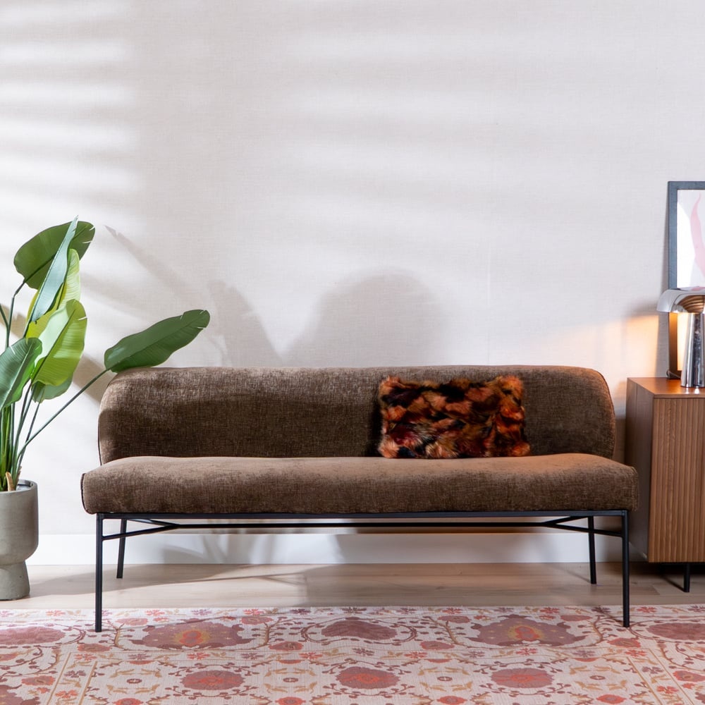 Banc de salle à manger Momo chenille mocha 155 cm