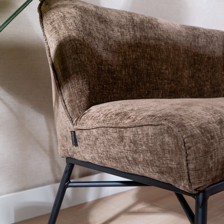 Banc de salle à manger Momo chenille mocha 220 cm