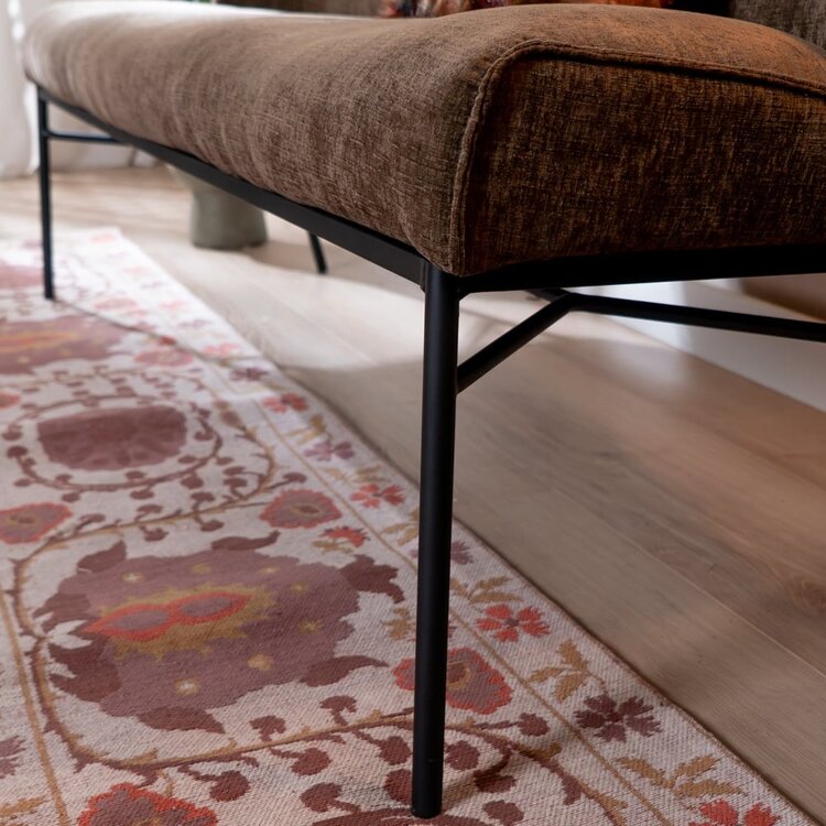 Banc de salle à manger Momo chenille mocha 220 cm