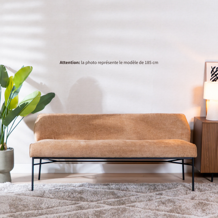 Banc de salle à manger Momo chenille peach 155 cm