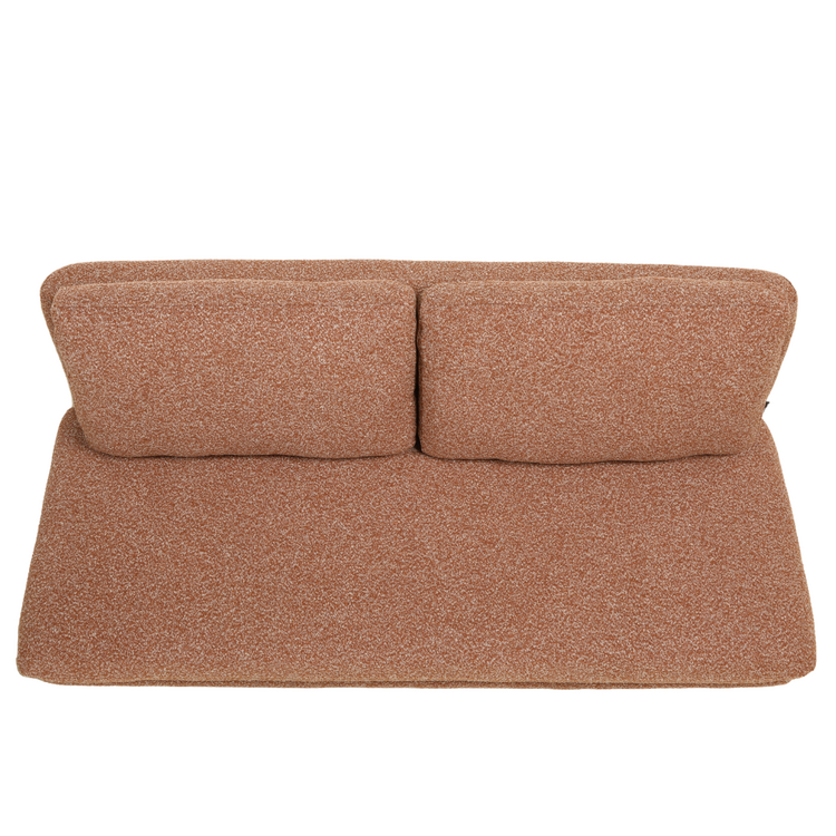 Canapé-lit 2 places Lauri terracotta Bouclé Mélange