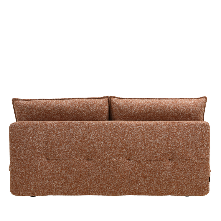 Canapé-lit 2 places Jona terracotta Bouclé Mélange