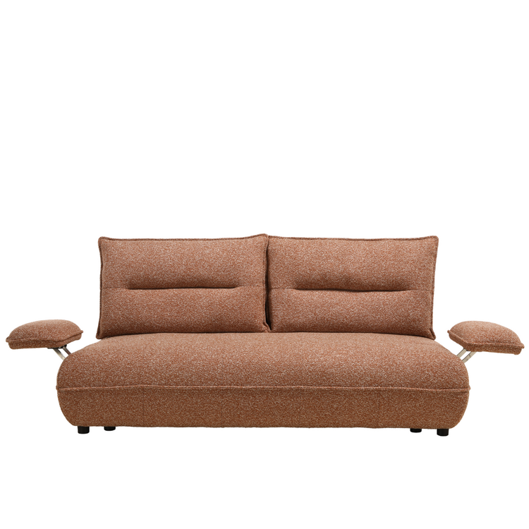 Canapé-lit 2 places Jona terracotta Bouclé Mélange