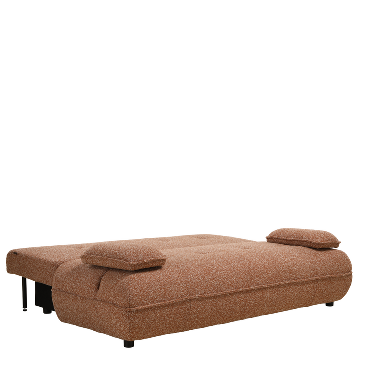 Canapé-lit 2 places Jona terracotta Bouclé Mélange