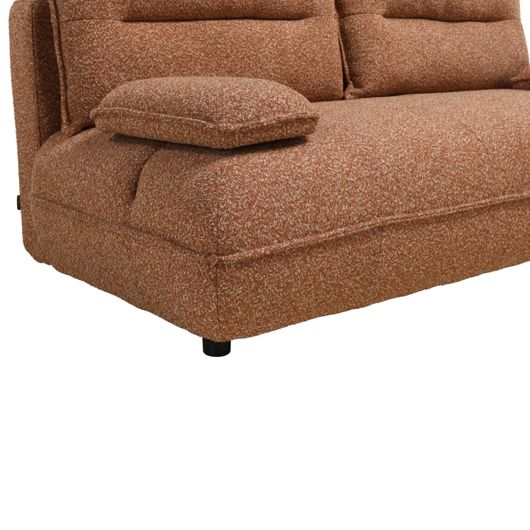 Canapé-lit 2 places Jona terracotta Bouclé Mélange