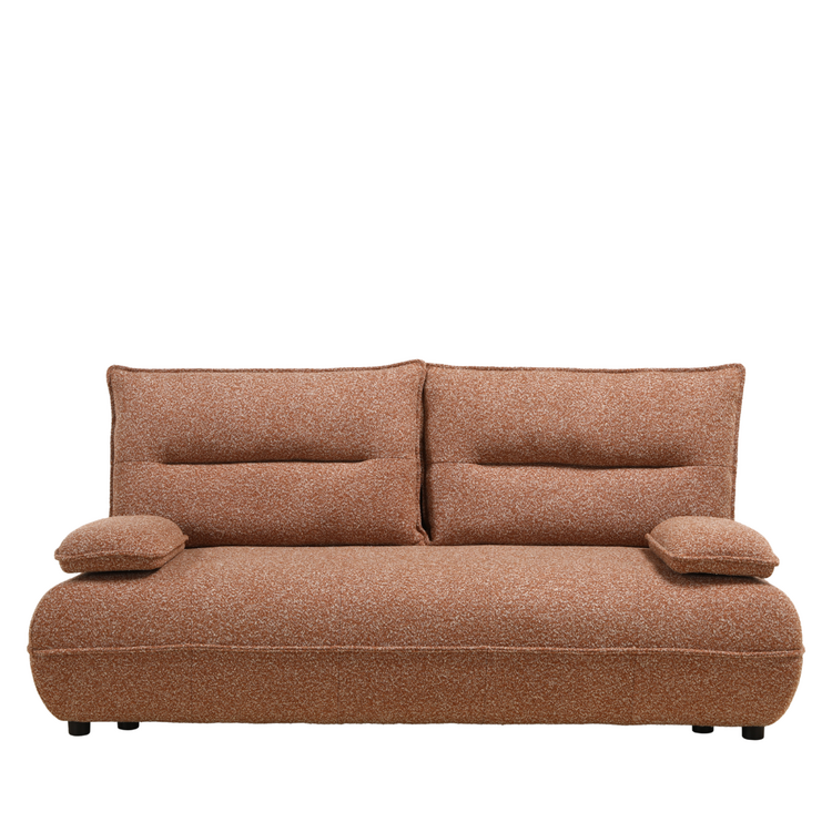 Canapé-lit 2 places Jona terracotta Bouclé Mélange