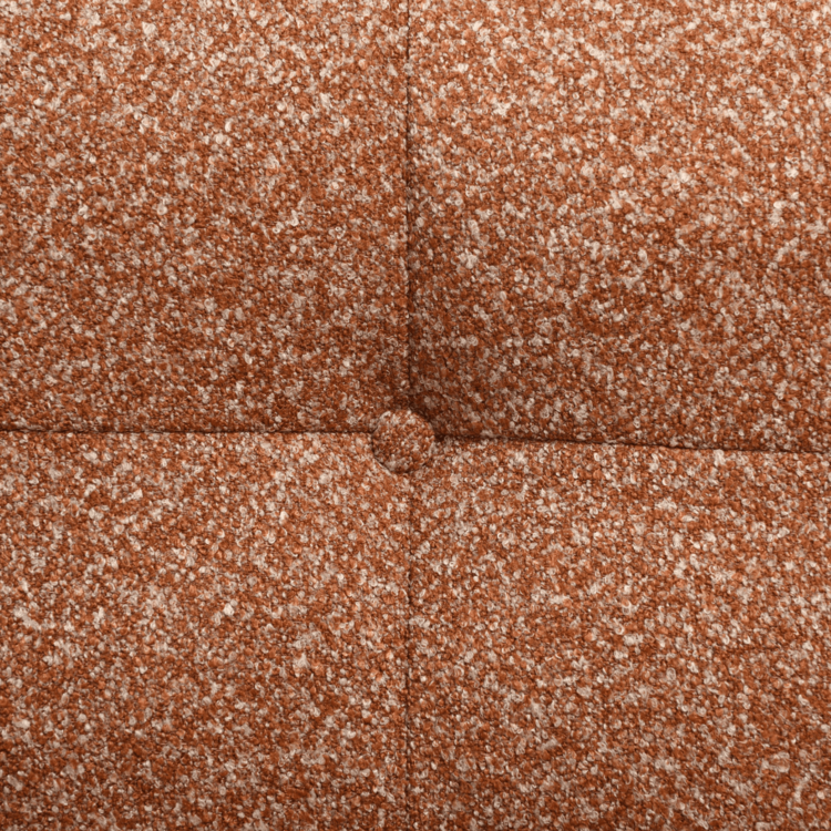 Canapé-lit 2 places Inka terracotta bouclé mélange version gauche/droite