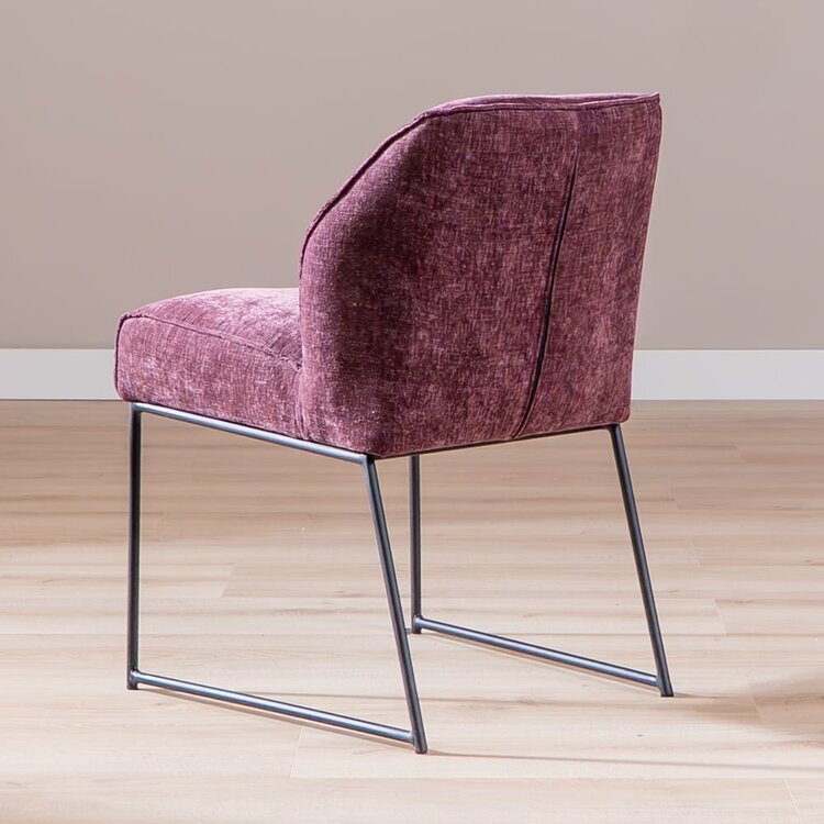 Chaise de salle à manger Momo chenille violette