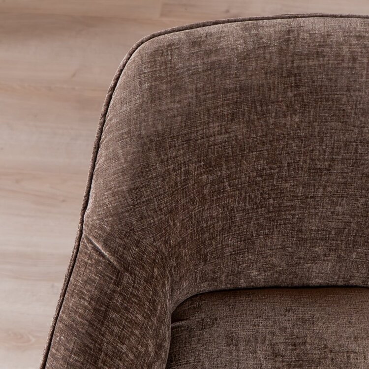 Chaise de salle à manger Nubo en chenille mocha