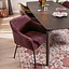 Chaise de salle à manger Nubo en chenille violette