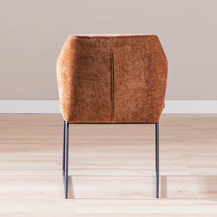 Chaise de salle à manger Momo chenille cuivre