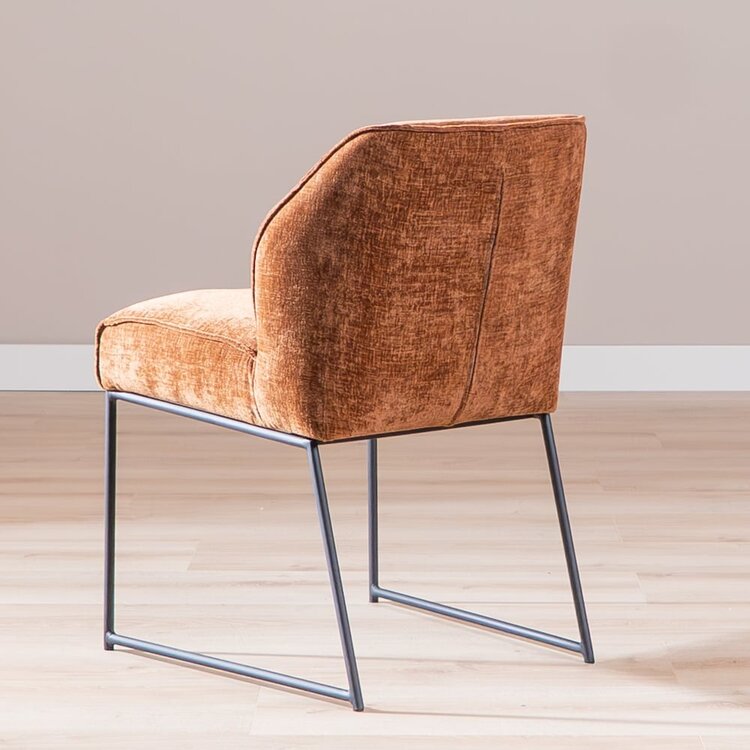 Chaise de salle à manger Momo chenille cuivre