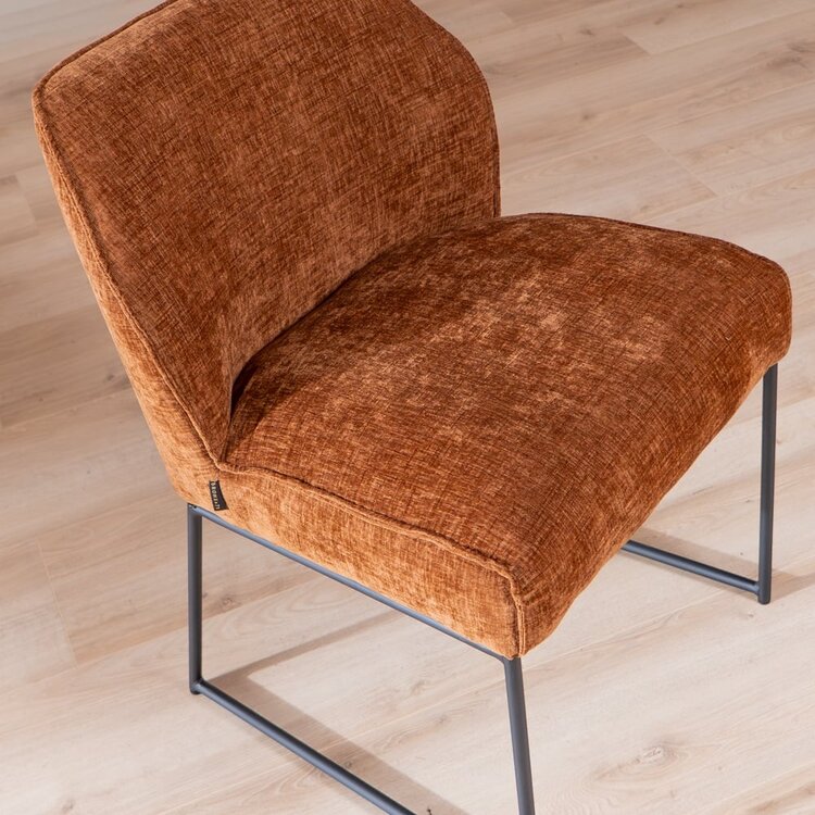 Chaise de salle à manger Momo chenille cuivre