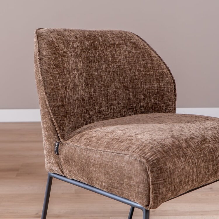 Chaise de salle à manger Momo chenille mocha