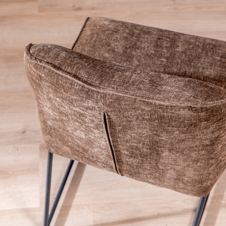 Chaise de salle à manger Momo chenille mocha