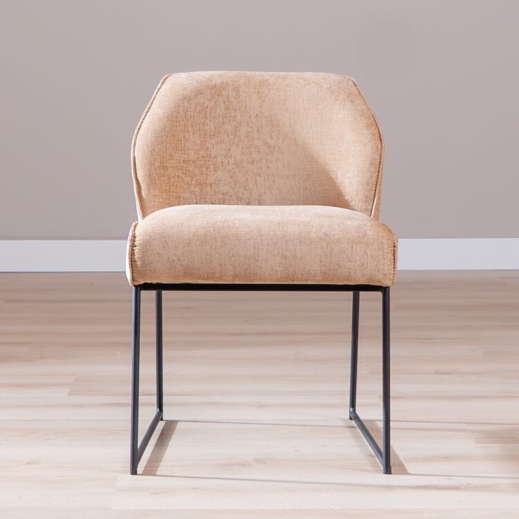 Chaise de salle à manger Momo chenille peach