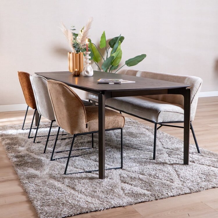 Chaise de salle à manger Momo chenille peach