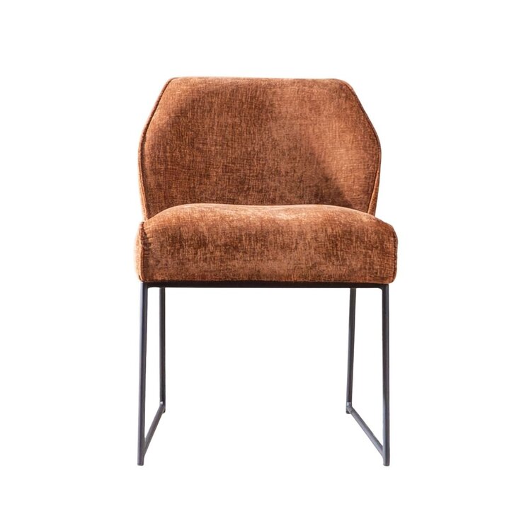 Chaise de salle à manger Momo chenille cuivre