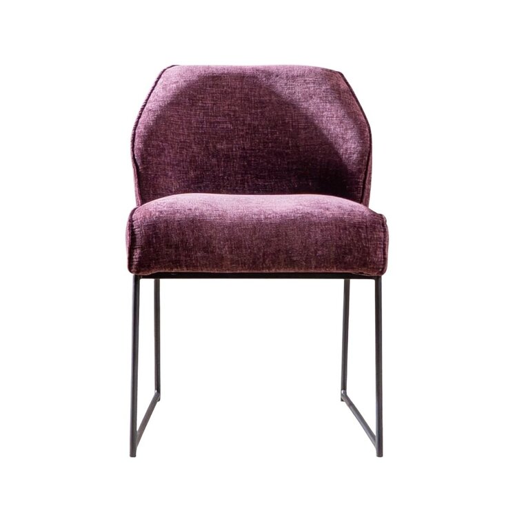 Chaise de salle à manger Momo chenille violette