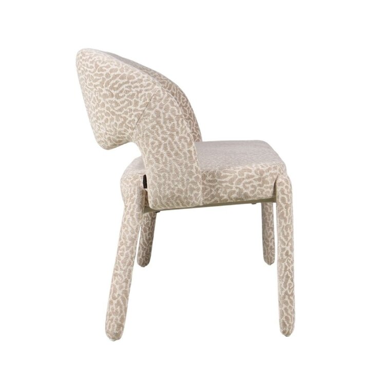 Banc de salle à manger Leo taupe leopard 160 cm