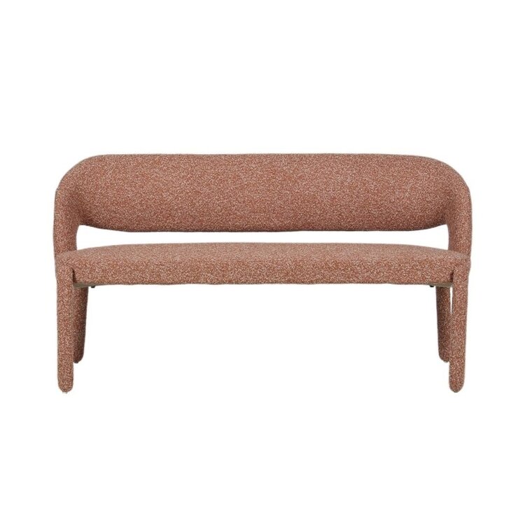 Banc de salle à manger June bouclé terracotta 160 cm