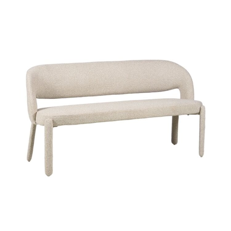 Banc de salle à manger June bouclé taupe 160 cm
