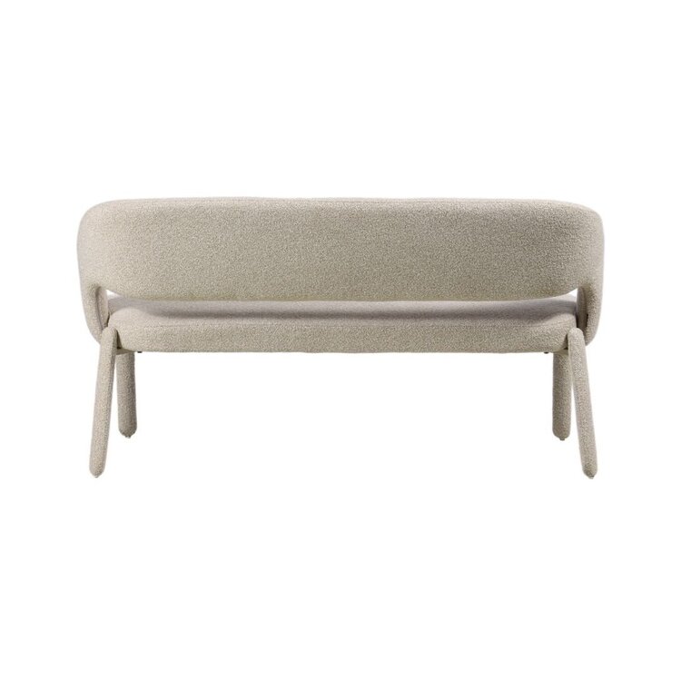 Banc de salle à manger June bouclé taupe 160 cm