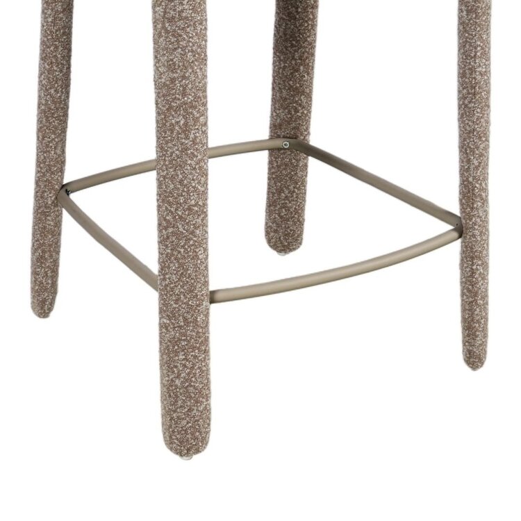 Tabouret de bar June bouclé brun 70 cm