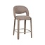 Tabouret de bar June bouclé brun 70 cm