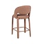 Tabouret de bar June bouclé terracotta 70 cm