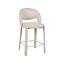 Tabouret de bar June bouclé taupe 70 cm