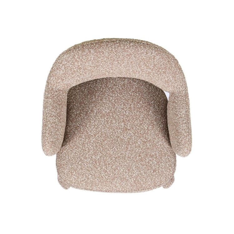 Chaise de salle à manger June bouclé brun