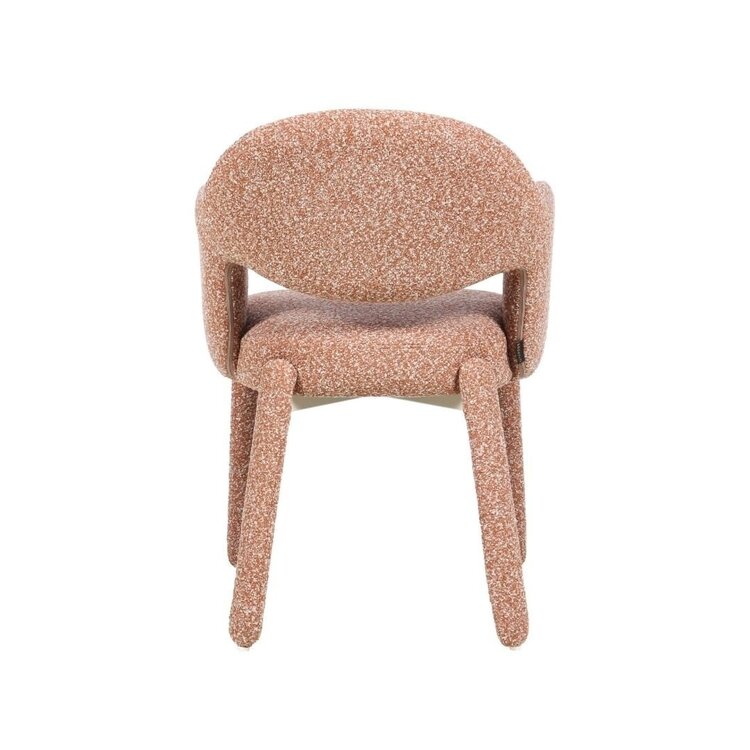 Chaise de salle à manger June bouclé terracotta