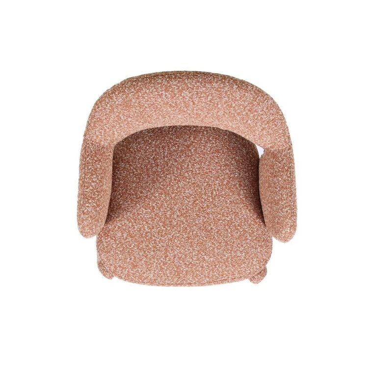 Chaise de salle à manger June bouclé terracotta