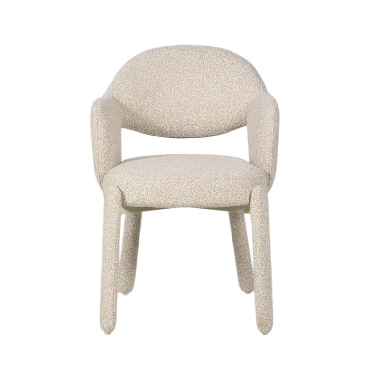 Chaise de salle à manger June bouclé taupe
