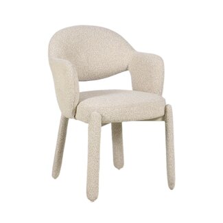 Chaise de salle à manger June bouclé taupe